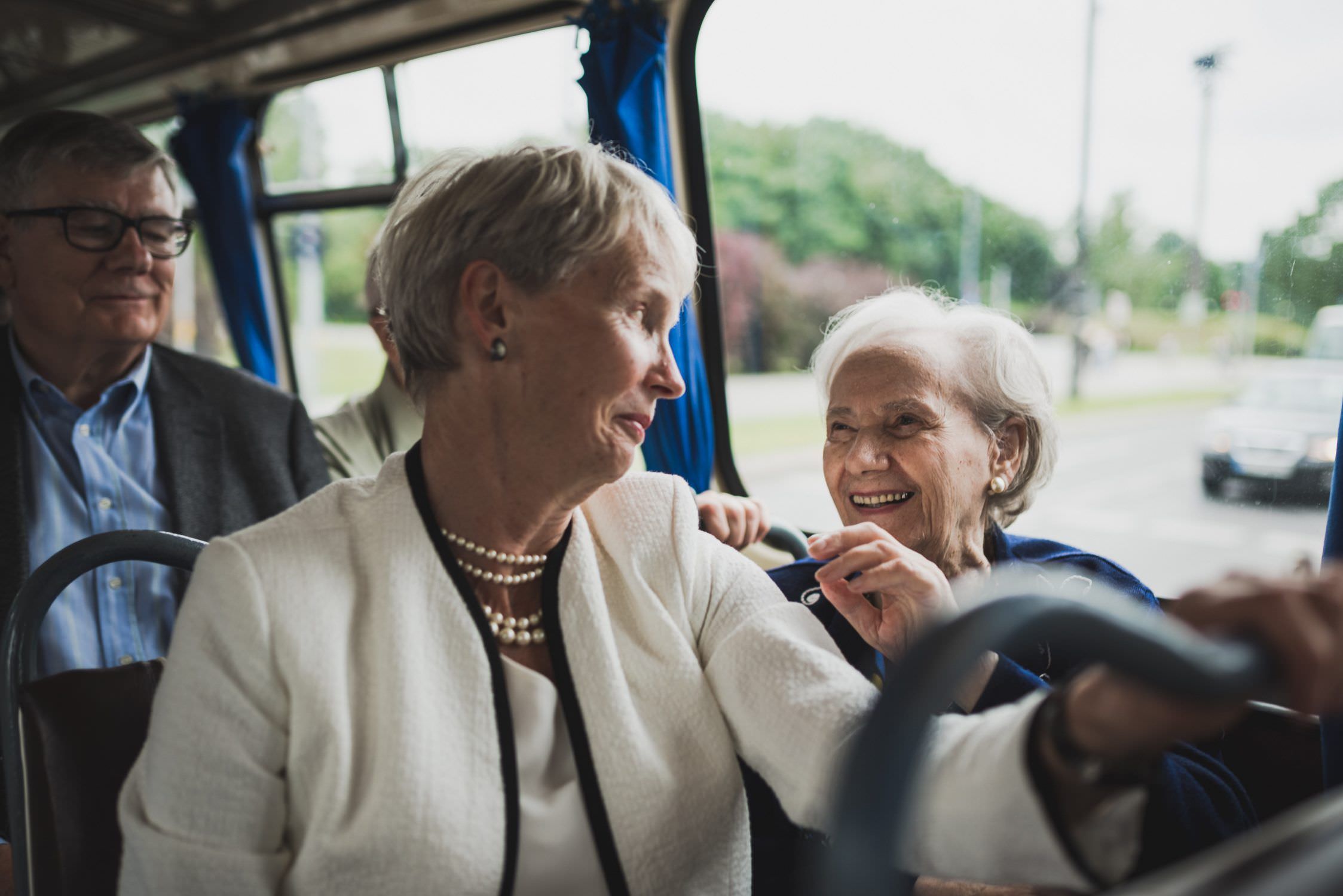 mother and grandmother in the bus