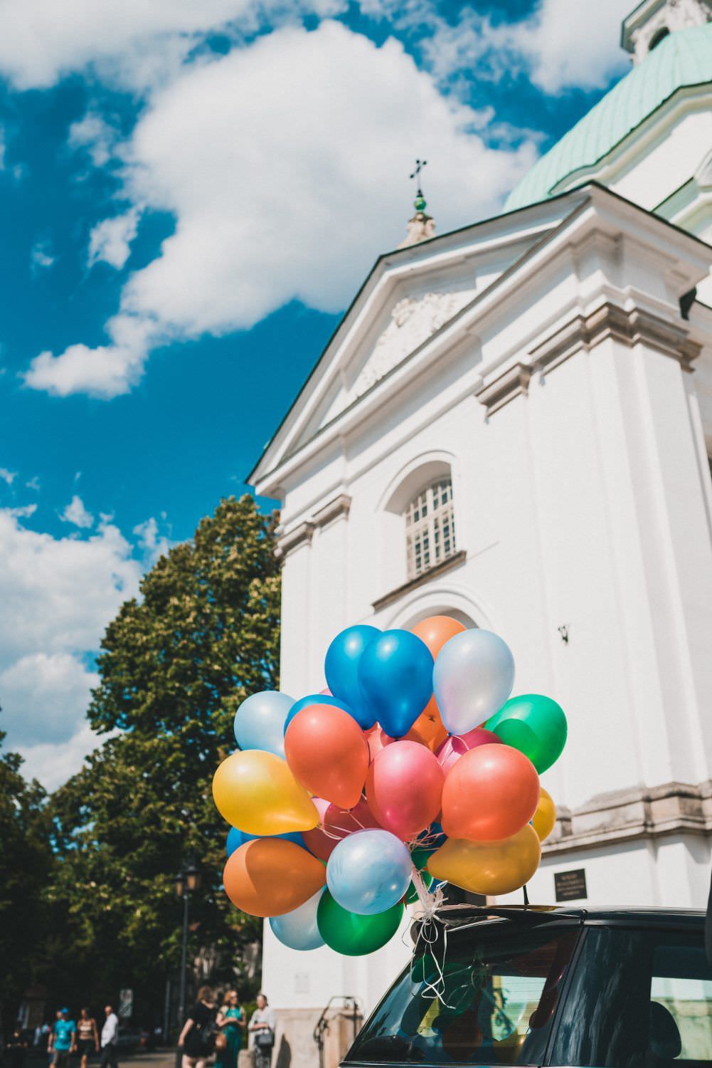balloons church wedding new town warsaw