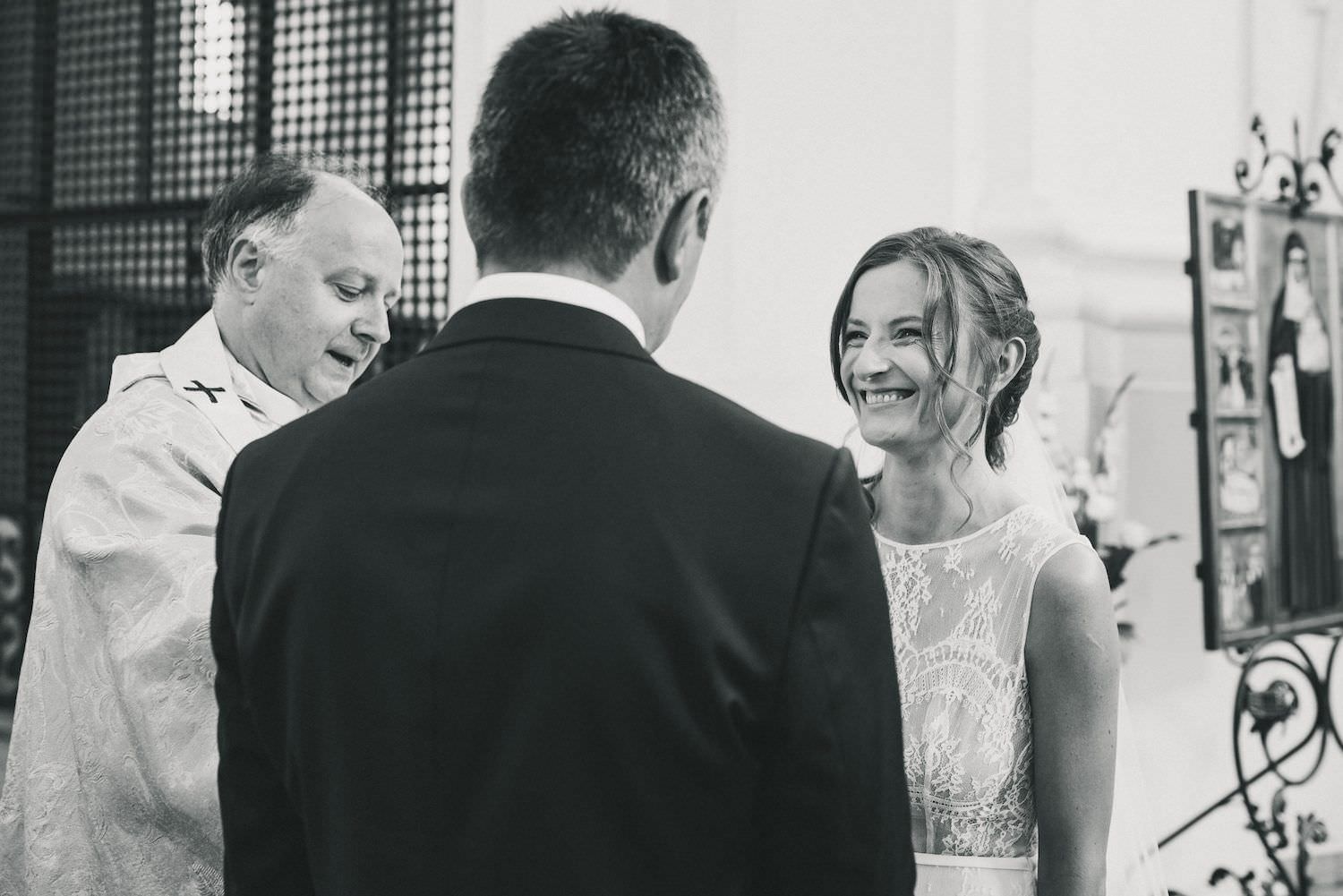 wedding ceremony happy bride