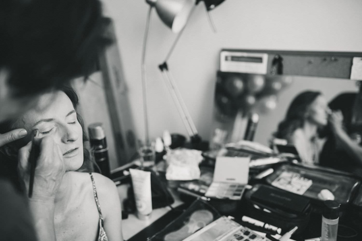 black and white make up mirror