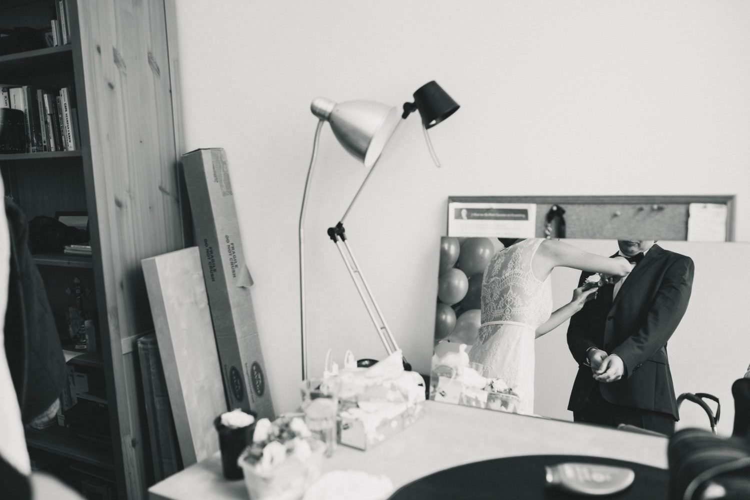 groom preparing