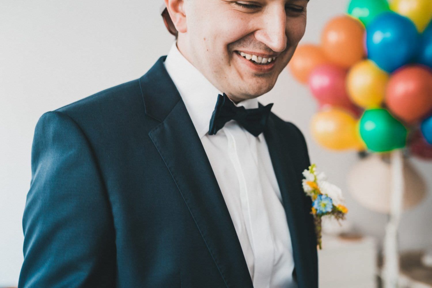groom smile