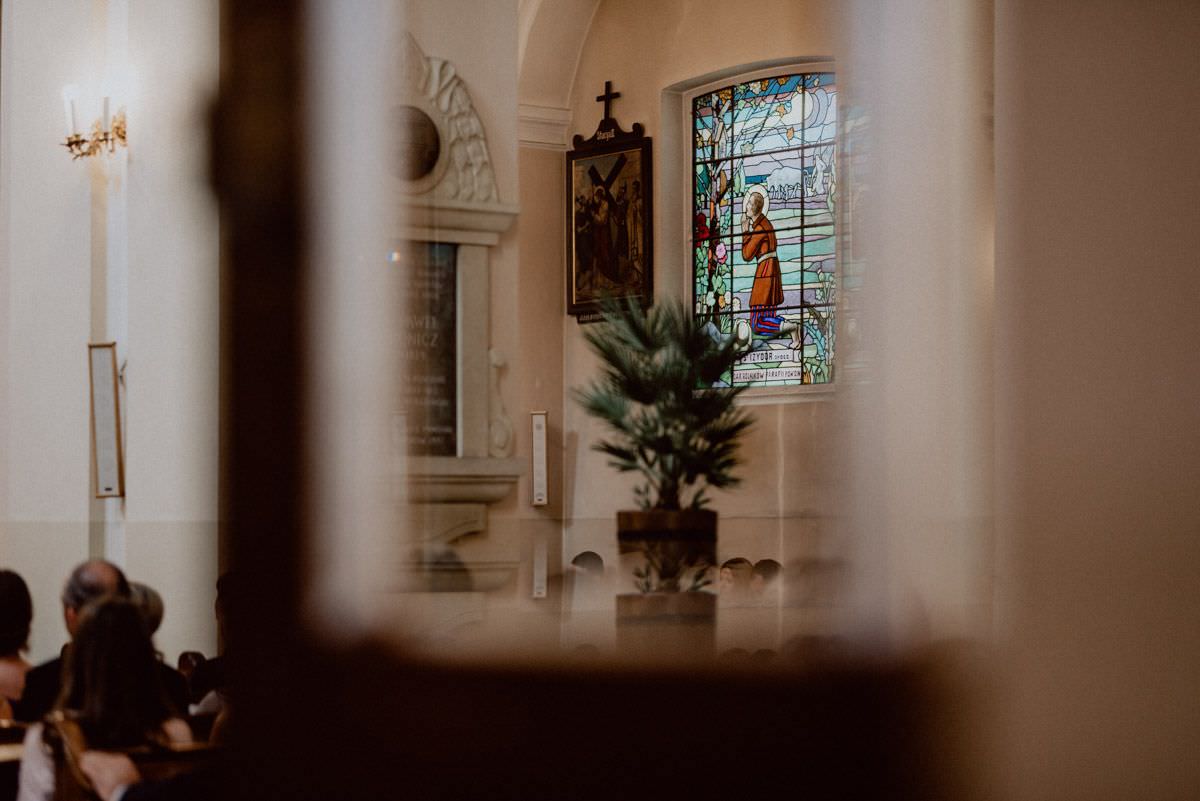 stained glass windows in a church
