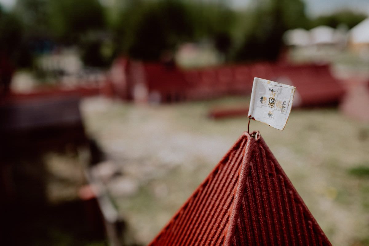 flag on the mini roof