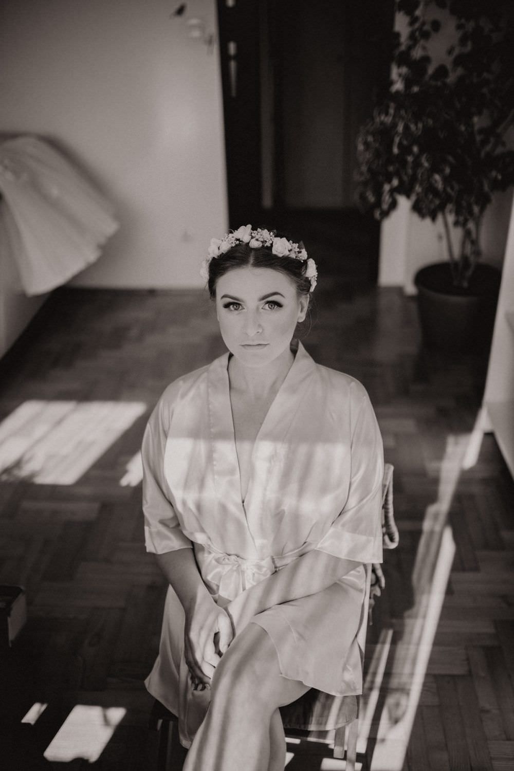 bride in the morning light