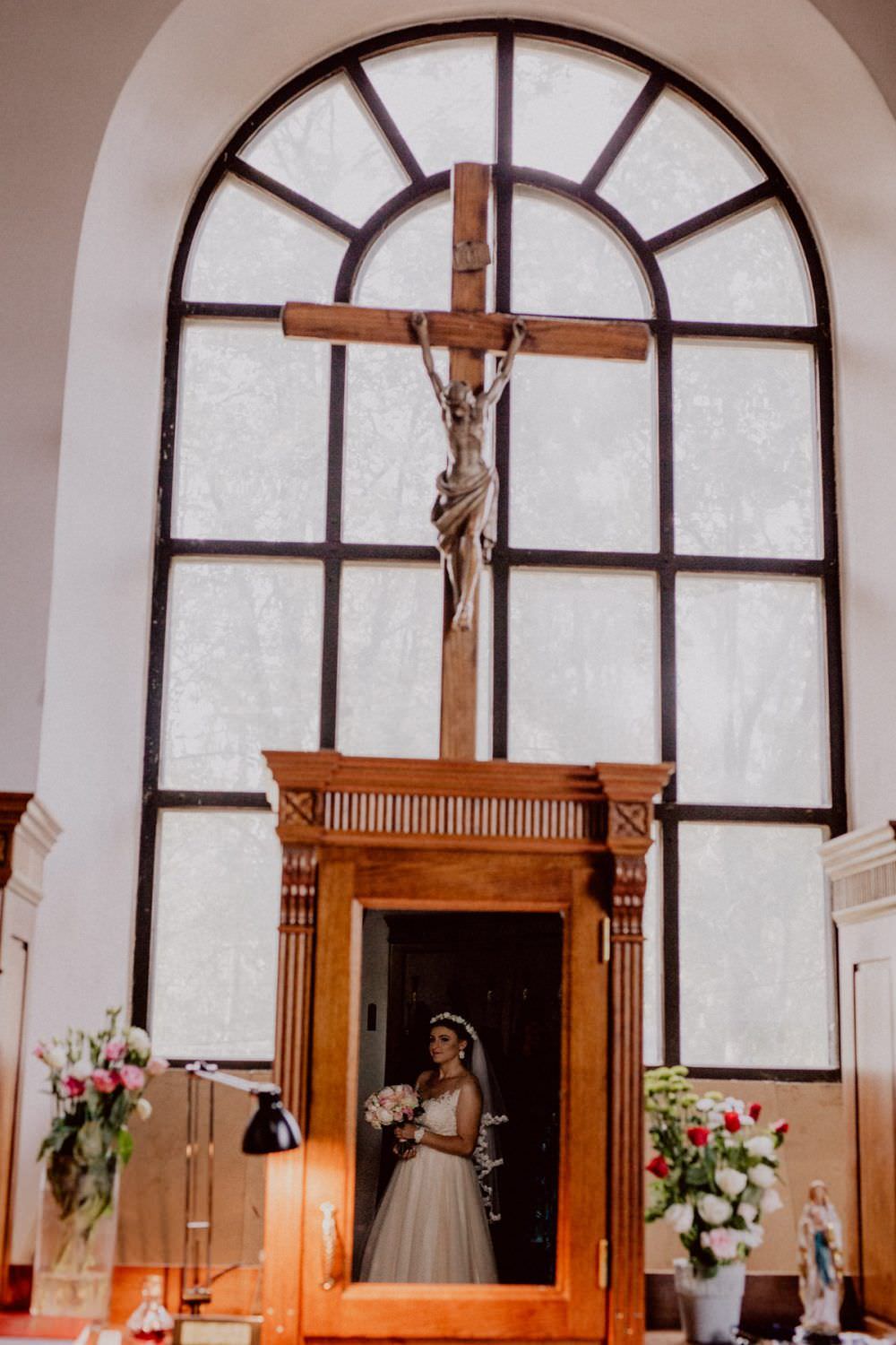 bride in church