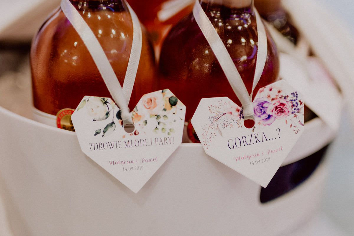 two bottles of vodka on wedding