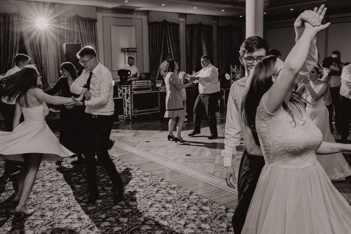 people on wedding party dancing