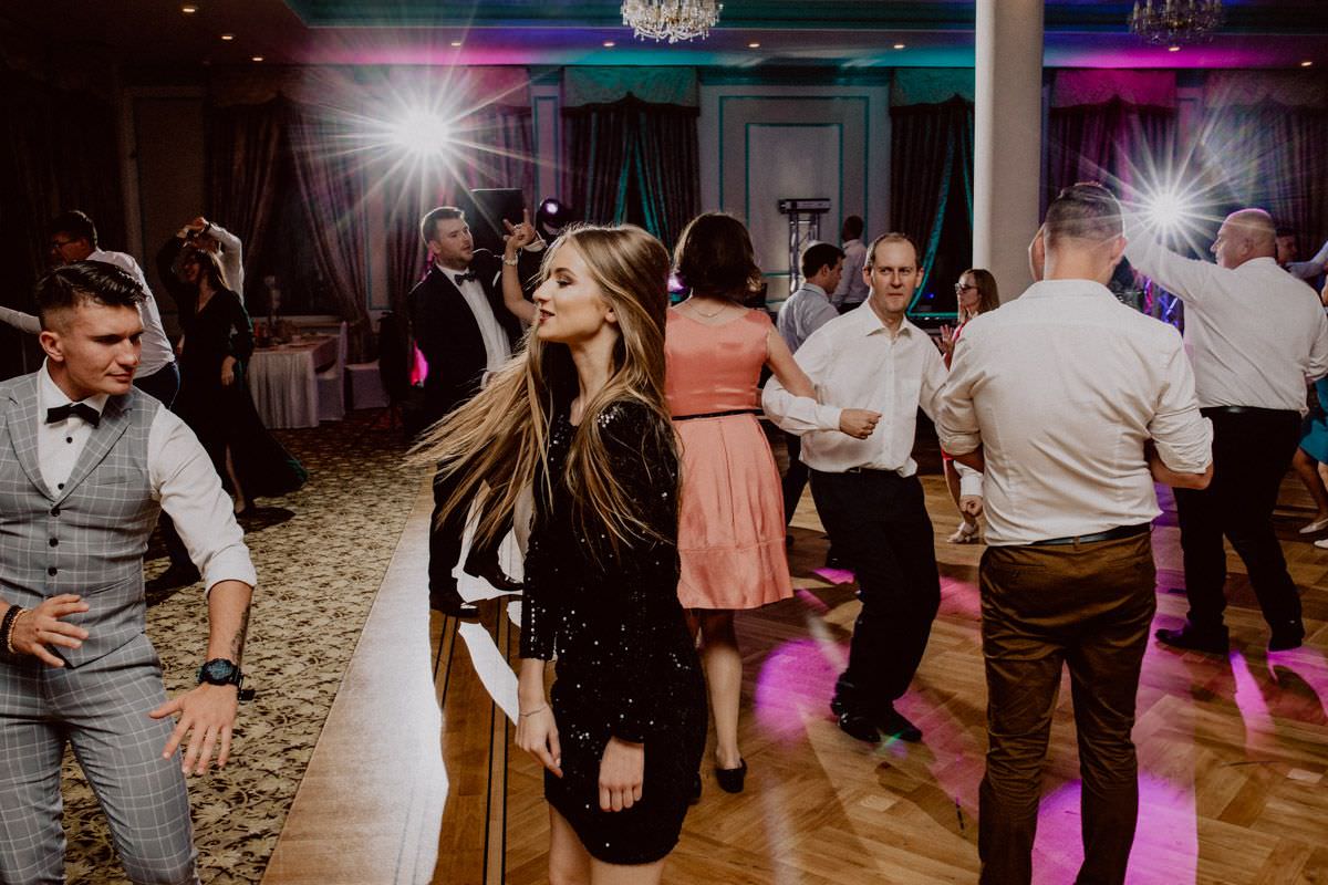 people on wedding party dancing