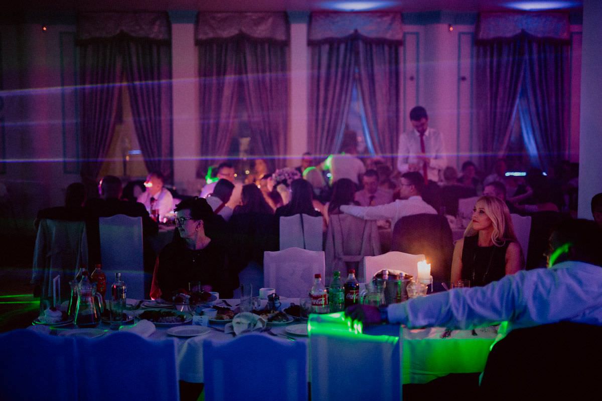 laser show on wedding party in Poland